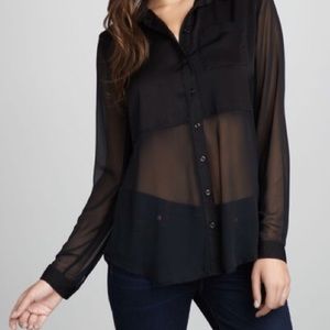 American Apparel Chiffon Blouse